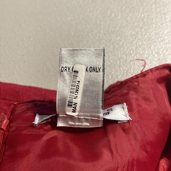 Vintage Richard Malcolm Sleeveless Red Linen Cotton Dress Women's Size 12 EUC - Picture 5 of 5